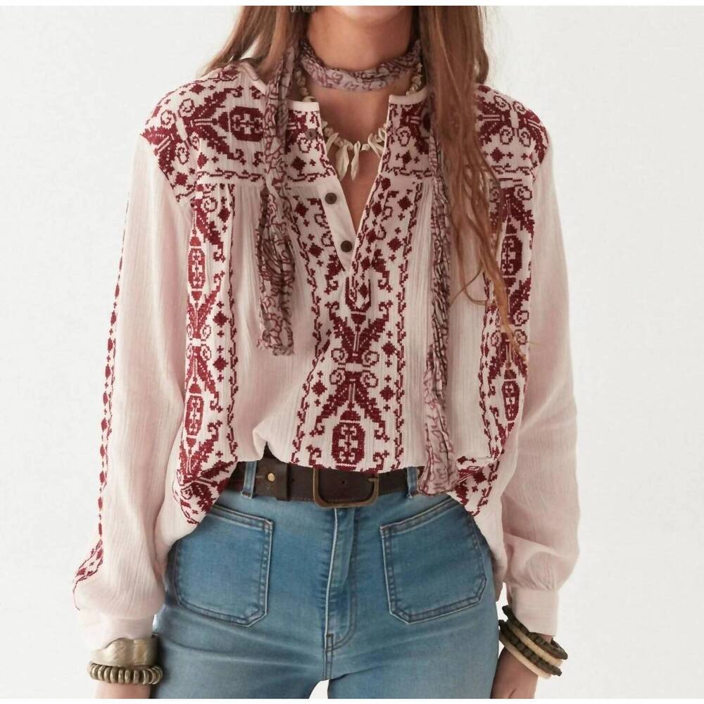 NEW MAISON HOTEL lupita blouse in cuarzo